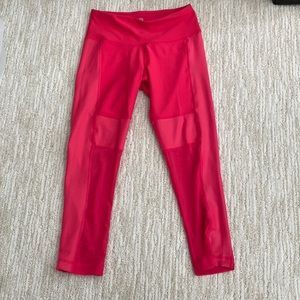 Hot pink mesh leggings. Size XS